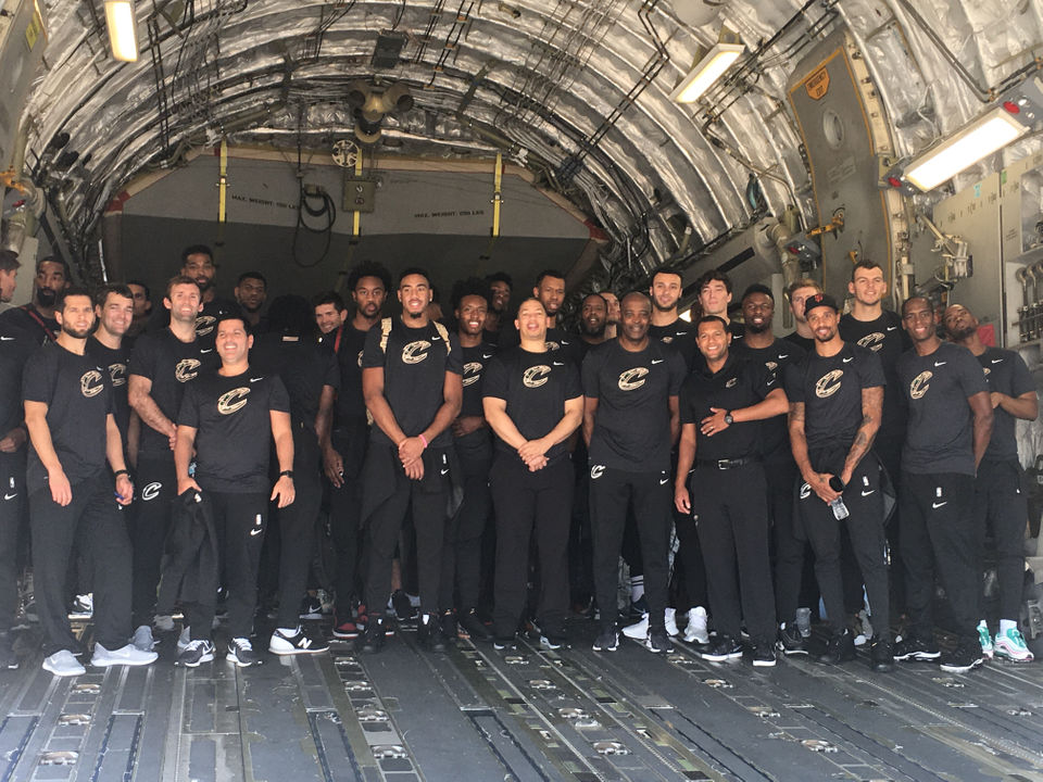 Cavs Arrived at Wright AFB in Camo Apparel