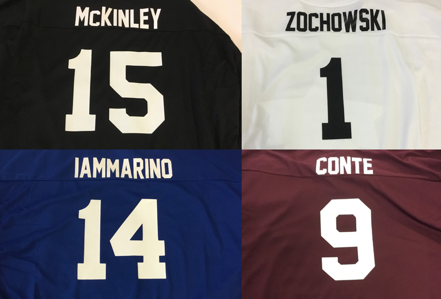 Printed Hockey Uniforms Player Numbers