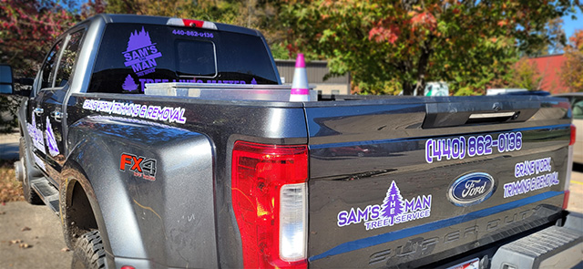 Sam's The Man Tree Service Vehicle Graphics