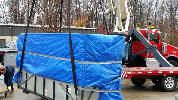 Tajima Embroidery Machine Unloading