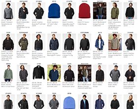 Customizable Apparel Catalog
